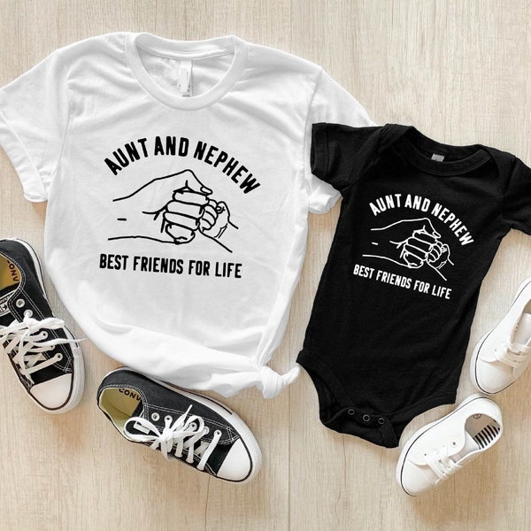 Aunt And Nephew Best Friend For Life T-shirt, Matching Aunt And Nephew Tee, Aunt's Best Friend T-shirt, New Auntie Tee, Aunt Love T-shirt.