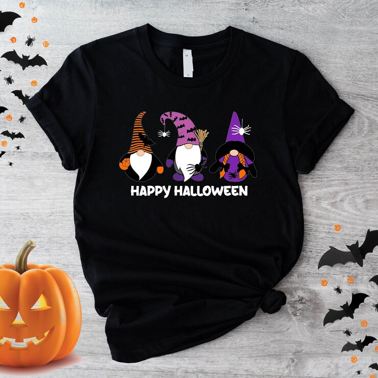 Happy Halloween T-Shirt, Halloween Ghosts Shirt, Spooky Halloween Witch Outfit, Kids Halloween Party Gift, The Boo Squad Halloween Tee.