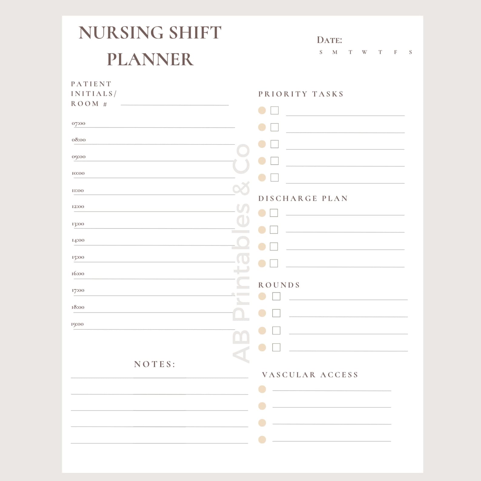 Nurse Task Layout Nurse Report Sheet, Planner With SBAR, Nursing Shift Planner - Etsy