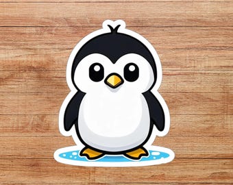 Penguin Die-Cut Sticker, Penguin Sticker, Gift for Penguin Lover, Arctic Sticker Gift, Animal Sticker, Penguin Decal