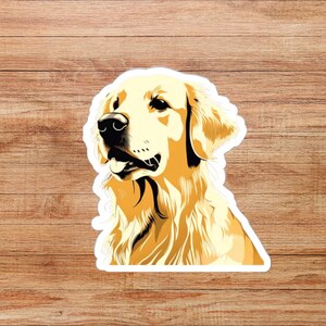 Golden Retriever Die-Cut Sticker, Golden Retriever Sticker, Gift for Dog Mom, Gift for Dog Dad, Retriever Sticker Gift, Dog Sticker