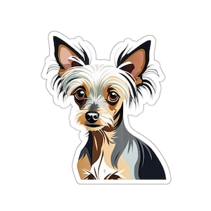 Sticker Chinese naakthond, sticker dieren, sticker Chinese naakthond, sticker Chinese naakthond, sticker dieren, sticker dieren, plakboeksticker, sticker hond