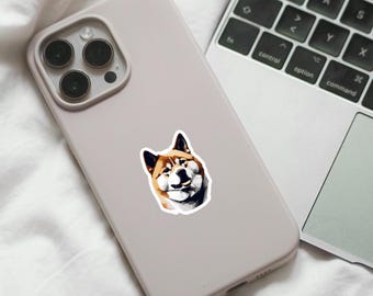 Akita Die-Cut Sticker, American Akita Sticker, Akita Lover Gift, Dog Sticker Gift, Dog Lover Gift, Gift for Akita Owner, Dog Lover Sticker