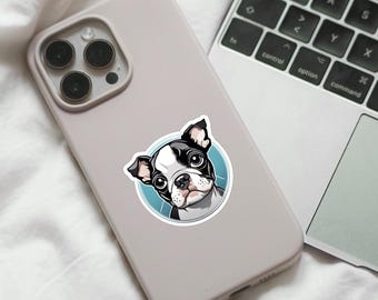 Boston Terrier Die-Cut Sticker, Boston Terrier Lover Sticker, Boston Terrier Gift, Gift for Boston Terrier Owner, Boston Terrier Sticker