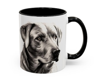 Taza de café de labrador plateada, regalo para amantes del labrador retriever, regalo para amantes del café, taza de perro, artículos para beber de animales, decoración de labrador retriever