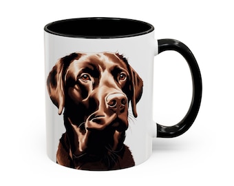 Chokladlabrador-kaffemugg, present till choklad-labrador-älskare, present till kaffeälskare, hundmugg, djurdryck, retrieverdekor