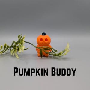 Pumpkin Buddy Flexi Fidget Key Chain, Sensory Toy, 3D Printed Gift, Keychain Accessory, Pumpkin Decor, Fall Decor, Halloween Gift