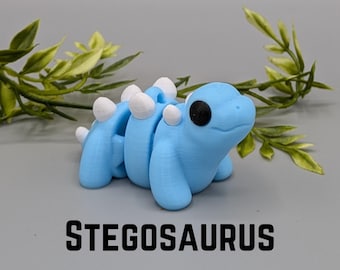 Stegosaurus Flexi Fidget Key Chain, Sensory Toy, 3D Printed Gift, Keychain Accessory, Stegosaurus Keychain, Stegosaurus Lover Gift