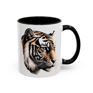 Tiger Coffee Mug, Gift for Tiger Lover, Gift for Coffee Lover, Animal Mug, Animal Drinkware, Jungle Cat Gift, Tiger Drinkware, Tiger Decor