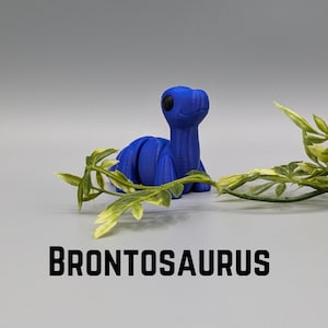 Brontosaurus Flexi Fidget Key Chain, Sensory Toy, 3D Printed Gift, Keychain Accessory, Bronto Keychain, Gift for Dino Lovers, Dinosaur Gift