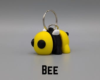 Bee Flexi Fidget Key Chain, Sensory Toy, 3D Printed Gift, Keychain Accessory, Bee Keychain, Gift for Bee Lovers, Bee Gift, Pollinator Gift