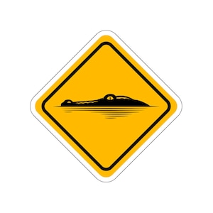 Alligator Crossing Die-Cut Sticker, Alligator Lover Sticker, Alligator Lover Gift, Alligator Gift, Sticker Gift, Gator Gift, Gator Sticker