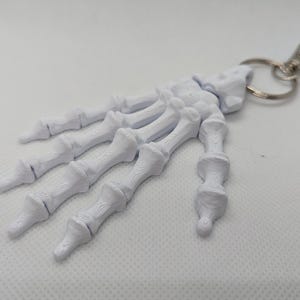 Skeleton Hand Key Chain Skeleton Hand Flexi Fidget Key Chain, Sensory Toy, 3D Printed Gift ...