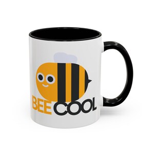 Bee Cool Coffee Mug, Gift for Coffee Lovers, Gift for Bee Enthusiasts, Animal Drinkware, Gift for Beekeeper, Gift for Pollinators