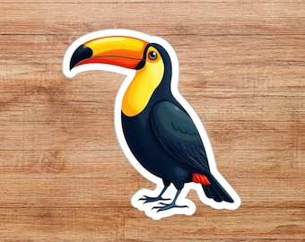 Toucan Die-Cut Sticker, Toucan Sticker, Toucan Lover Gift, Toucan Sticker Gift, Exotic Bird Lover Gift, Exotic Bird Sticker, Bird Gift