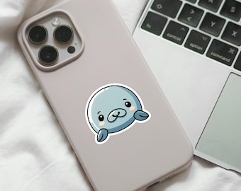 Manatee Die-Cut Sticker, Manatee Sticker, Gift for Manatee Lover, Manatee Sticker Gift, Animal Sticker, Florida Souvenir