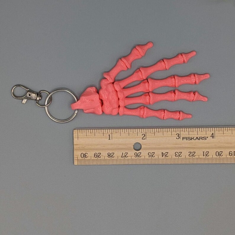 Skeleton Hand Key Chain Skeleton Hand Flexi Fidget Key Chain, Sensory Toy, 3D Printed Gift ...