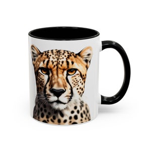 Cheetah Coffee Mug, Gift for Cheetah Lovers, Gift for Coffee Lovers, Animal Gift, Jungle Theme Gift, Animal Drinkware, Cheetah Decor
