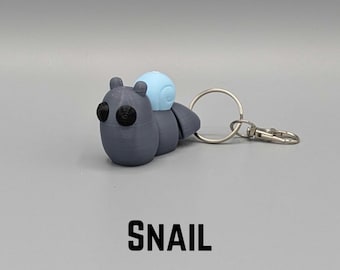 Snail Flexi Fidget Key Chain, Sensory Toy, 3D Printed Gift, Keychain Accessory, Gift for Snail Lovers, Snail Decor, 3D Snail Toy