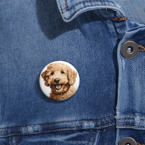Golden Doodle Pin, Golden Doodle Button, Dog Lover Gift, Small Gift, Gift for Golden Doodle Lovers, Dog Lover Accessories, Mini Gift