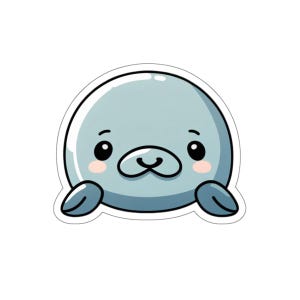 Sticker lamantin découpé, sticker lamantin, cadeau pour amoureux des lamantins, sticker lamantin cadeau, sticker animal, souvenir de Floride
