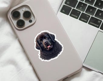 Newfoundland Sticker, Dog Sticker, Gift for Newfoundland Lover, Newfoundland Dog Owner Gift, Gift Basket Item, Newfoundland Theme
