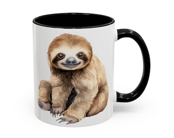 Sloth Coffee Mug, Gift for Sloth Lover, Gift for Coffee Lover, Sloth Mug, Animal Drinkware, Sloth Decor, Sloth Lover Gift, Cute Sloth