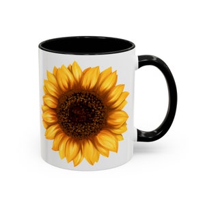Tasse à café tournesol, cadeau pour les amateurs de café, Git pour les amateurs de tournesol, décoration tournesol, cadeau pour jardinier, verres fleuris