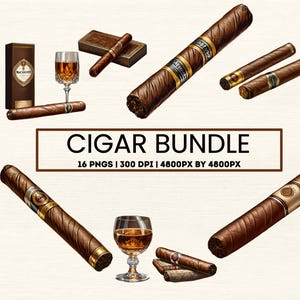 Zestaw clipartów z cygarami | Wysokiej jakości fotorealistyczna sztuka cygarowa | Clipart z cygarami i whisky | Luksusowe cygara w formacie PNG | Sztuka cygarowa Cohiba