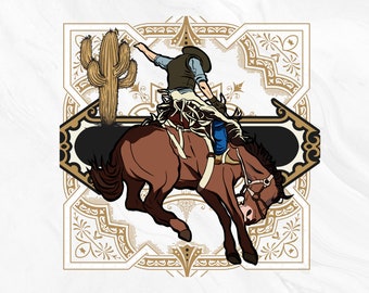 Western rodeo horse riding png , Cowboy png, Wild West Rodeo sublimation design, Horseback Riding , instant download png