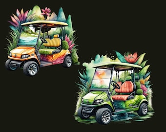 Watercolor Golf Cart PNG, Golfing PNG, Golfer png, Golf Ball png,  png for shirts,  Design png, Golf Clipart, Png,  Transparent background