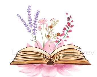 Bloemenboek png, bloemenboek png, boek png, boek met bloemen png, lezen png, lezen, bloemen die uit een boek groeien, mooi boek, bloemen,