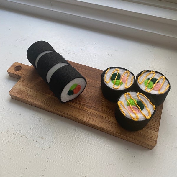 Felt sushi set of 6 (pretend play toys)