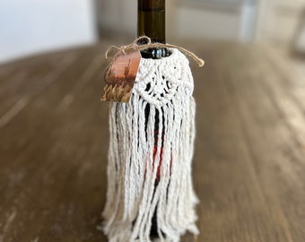 Macrame Wine Bottle Cover | Dining Accessories | Boho Decor | Gift Wrapping | Party Accessories |