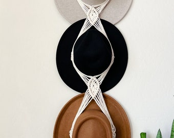 Macrame Hat Hanger | Closet Accessory | Hat Organizer | Hat Storage | Boho Hat Hanger |