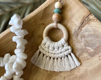 Macrame Boho Essential Oil Car Diffuser