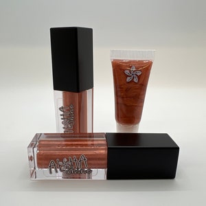 Summer Vibes - Tropical Coconut Flavored Sheer Gloss with Bronze Shimmer