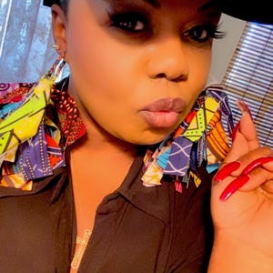 Ankara Fabric Hoop Earrings: Colorful African Statement Jewelry