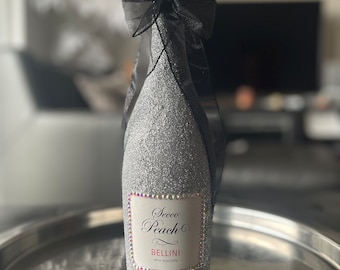 Botella de vino plateada Boujee (vacía)