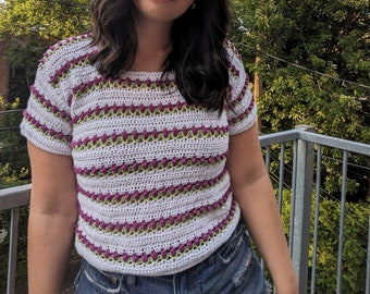 Crochet t-shirt pattern, crochet tee pattern, crochet shirt tutorial, crochet summer top, boho crochet shirt, women crochet shirt,