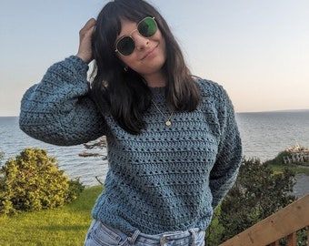 Crochet sweater, crochet top, Beatrice sweater, sweater pattern, sweater tutorial, pdf crochet, crochet clothes, crochet cardigan