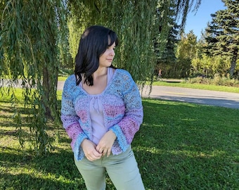 Crochet cardigan, boho crochet cardigan, crochet pattern, long sleeve crochet pattern