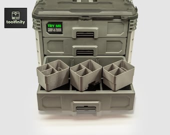 Ensemble de 3 bacs pour la boîte à outils FLEX STACK PACK à 3 tiroirs