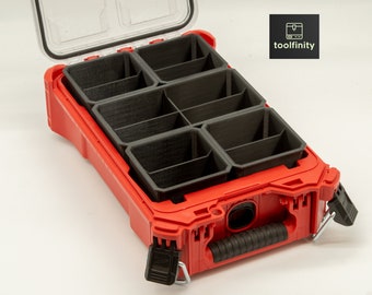 Juego de vasos para el organizador de 11 compartimentos Milwaukee PACKOUT n.º 48-22-8430 o el organizador de 5 compartimentos n.º 48-22-8435