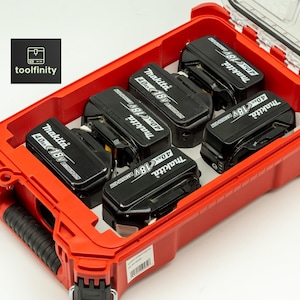 Milwaukee PACKOUT Makita 18v Battery Holder Rack Tray Insert Storage