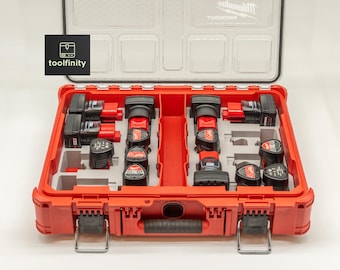 Milwaukee PACKOUT M12 Battery Holder Rack Tray Insert Storage