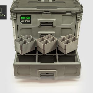 Set of 3 bins for FLEX STACK PACK  3-Drawer Toolbox