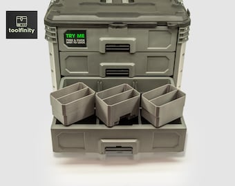 Ensemble de 3 bacs pour la boîte à outils FLEX STACK PACK à 3 tiroirs