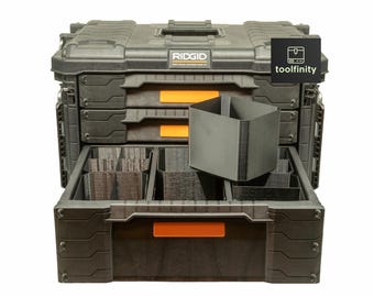 Juego de 2 contenedores para caja de herramientas de 3 cajones Ridgid Pro Gear 2.0