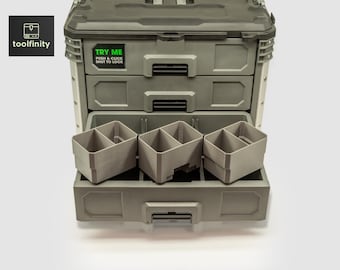 Set di 3 contenitori per la cassetta degli attrezzi a 3 cassetti FLEX STACK PACK